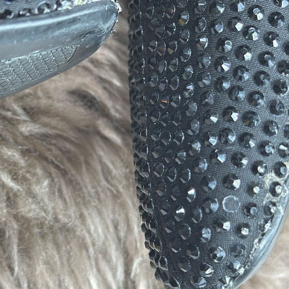 (W2) ZARA Women's Black Rhinestone Heeled Ankle Boots Size 37/6.5US - Picture 10 of 12